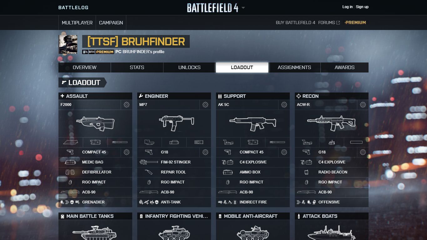 Loadout - BRUHFINDER - Battlelog / Battlefield 4